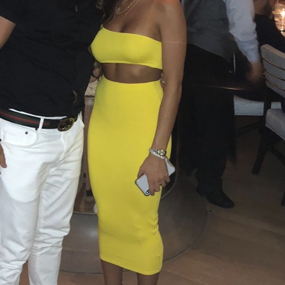 Naked Wardrobe Yellow Skirt Set